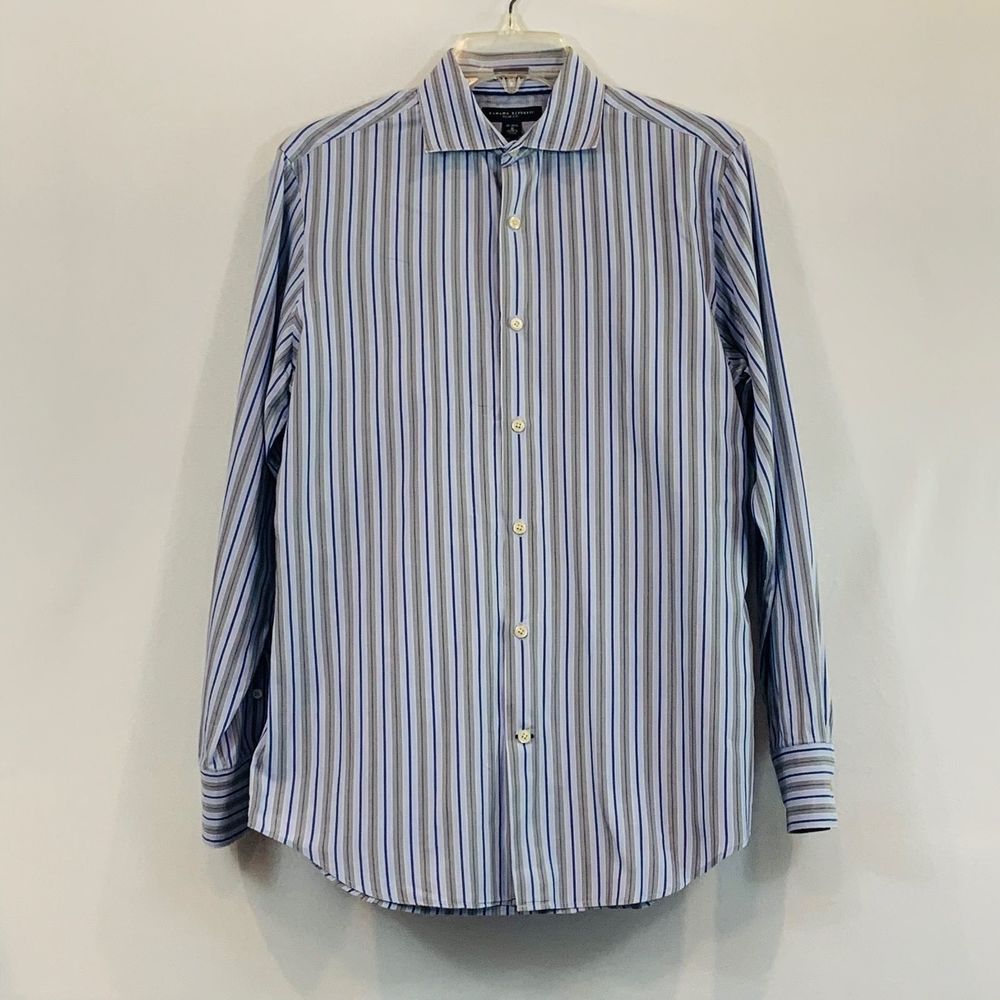 BANANA REPUBLIC STRIPED BUTTON DOWN SHIRT